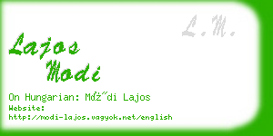 lajos modi business card